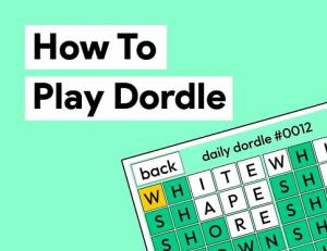Online Dordle word guessing game 